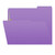 Lavender File Folders, Letter Size, 2 Fasteners, 1/3-Cut Single-Ply Tab - Right Tab