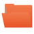 Orange File Folders, Letter Size, 2 Fasteners, 1/3-Cut Single-Ply Tab, 50/Box - Left Tab