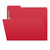 Red File Folders, Letter Size, 2 Fasteners, 1/3-Cut Single-Ply Tab, 50/Box - Left Tab