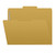 Yellow File Folders, Letter Size, 2 Fasteners, 1/3-Cut Single-Ply Tab, 50/Box - Center Tab