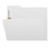 White File Folders, Letter Size, 2 Fasteners, 1/3-Cut Single-Ply Tab, 50/Box - Left Tab