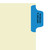 "History/Physical" - Side Tab Fileback Divider with Fastener - Position 1 - Blue - Zoomed Image