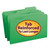 Smead File Folders, Legal Size, Reinforced 1/3-Cut Tab, Green, 100/Box