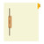 "Medications" - Side Tab Fileback Divider with Fastener - Position 1 - Amber - Full Image