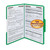 Smead Fastener File Folders, 2 Fasteners, Reinforced 1/3-Cut Tab, Legal Size, Green, 50/Box