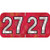 PMA Compatible Year Labels, 2027, Holographic Red, 3/4 x 1-1/2, 500/RL