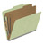 Pressboard Classification Folders, 2/5-Cut, Letter Size, 2" Expansion, 2 Dividers, 25-Point Pressboard, Peridot (Alternate)