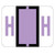 Tab Products 1286 Alphabet Label Letter H, Lilac, 50/Sheet (A1286-H-SH)