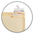 File folders with 1-3/4 inch by 3-1/2 inch Mylar label protectors applied over name labels on the folder tabs, showing the protectors' clear, durable coverage that maintains label readability and secures them in place.