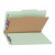 Smead SafeSHIELD Classification Folders, 1 Divider, Legal Size, Gray/Green, 10/Box