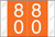 Tabbies 11200 Match Double Digit Numeric Label 80 in orange with white numbers for file folder organization