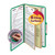 Smead SafeSHIELD Classification Folders, 2 Dividers, Legal Size, Green, 10/Box