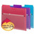 Smead Jewel Tone Project Organizers - Pink, Purple, and Teal with “Easy to Clean” icon