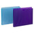 Smead poly file jackets in purple and teal with to-do list inserted