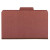 Smead SuperTab Pressboard Classification File Folder with SafeSHIELD Fasteners, 2 Dividers, 2" Exp, Legal Size, Red, 10/Box