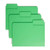 Smead SuperTab file folders, letter size, green, oversized 1/3-cut tabs, 100 box