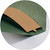 Close-up detail of a Smead hanging folder box-bottom support strip inside the green folder