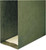 Close-up of the inside corner of a green Smead box-bottom hanging folder showing the square-bottom expansion
