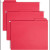 Smead 64096 letter-size red FasTab hanging folder with integrated 1/3-cut tab.