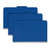 Smead SafeSHIELD Premium Pressboard Classification File Folders, 2 Dividers, 2 inch Expansion, 2/5-Cut Tab,  Legal, Dark Blue, 10/Box