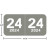 TABBIES Compatible Year Labels - 2024, Gray, 3/4 x 1-1/2, CTYM-24, 500/Roll