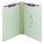Smead Pressboard File Folder with 2 SafeSHIELD Fasteners, Straight-Cut Tab, 2" Expansion, Legal Size, Gray/Green, 25/Box