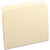 Single manila straight-cut full-width tab file folder, front right view