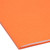 Four orange Smead straight-cut end tab file folders fanned out to display the full tab area.