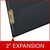 Black end tab pressboard classification folder highlighting 2 inch Tyvek expansion