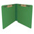 End Tab Pressboard Folders with Fasteners, Letter Size, Moss Green (25/Box)