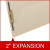 Detail view of gray Tyvek reinforced gusset on manila end tab folder