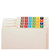 Color-coded COL'R'TAB numeric labels applied to top-tab file folders showing a consistent wrap-around filing system