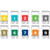 COL'R'TAB 11050 series numeric label rolls displaying numbers 0 through 9 in assigned filing colors