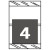 Close-up of COL'R'TAB 11054 numeric label showing number 4 in gray with laminated wrap-around design