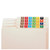 Color-coded COL'R'TAB numeric labels applied to top-tab file folders showing a consistent wrap-around filing system