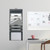 Smead 92061 neutral cascading wall organizer mounted on wall with papers and calendar displayed
