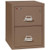 Tan FireKing 2-Drawer Letter Size File Cabinet, 25 Inches Deep, 1-Hour Fireproof Protection with Lock and Closed Drawer (2-1825-CTN)