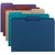 Smead 11948 assorted Jewel tone color top tab file folders, letter size, 1/3-cut assorted tabs, box of 100