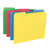 Smead 11938 assorted color top tab file folders, letter size, 1/3-cut assorted tabs, pack of 24