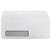 Front view of W3189 #10 white Digi-Clear window envelope with black confetti security tint and side seam construction.