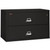 FireKing Lateral File Cabinet, 1-Hour Fire Rated, 2-Drawer, 44" Wide, Black
