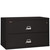 FireKing 2-4422-C black 2-drawer lateral fireproof file cabinet, closed front view