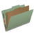 Green top tab pressboard classification folder with one interior divider and 4 fasteners, legal size (DV-T52-14-3AGN)