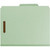 Gray green top tab pressboard classification folder with 2/5 cut tab for drawer filing systems