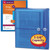 Smead blue poly expanding envelope with string and button closure showing 1-1/4 inch capacity for letter size documents