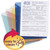 Assorted translucent poly binder file jackets with easy to clean durable plastic material
