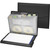 Smead black poly padfolio with seven section expanding file, CD storage pockets, and letter size notepad
