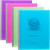 Smead poly report covers with sliding bar binding assorted colors purple pink green and blue letter size document covers