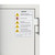 Close-up warning label on Phoenix Battery Commander BSS6101 for lithium-ion battery storage and charging