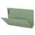 Green pressboard fastener folder angled open view showing expansion and document capacity
